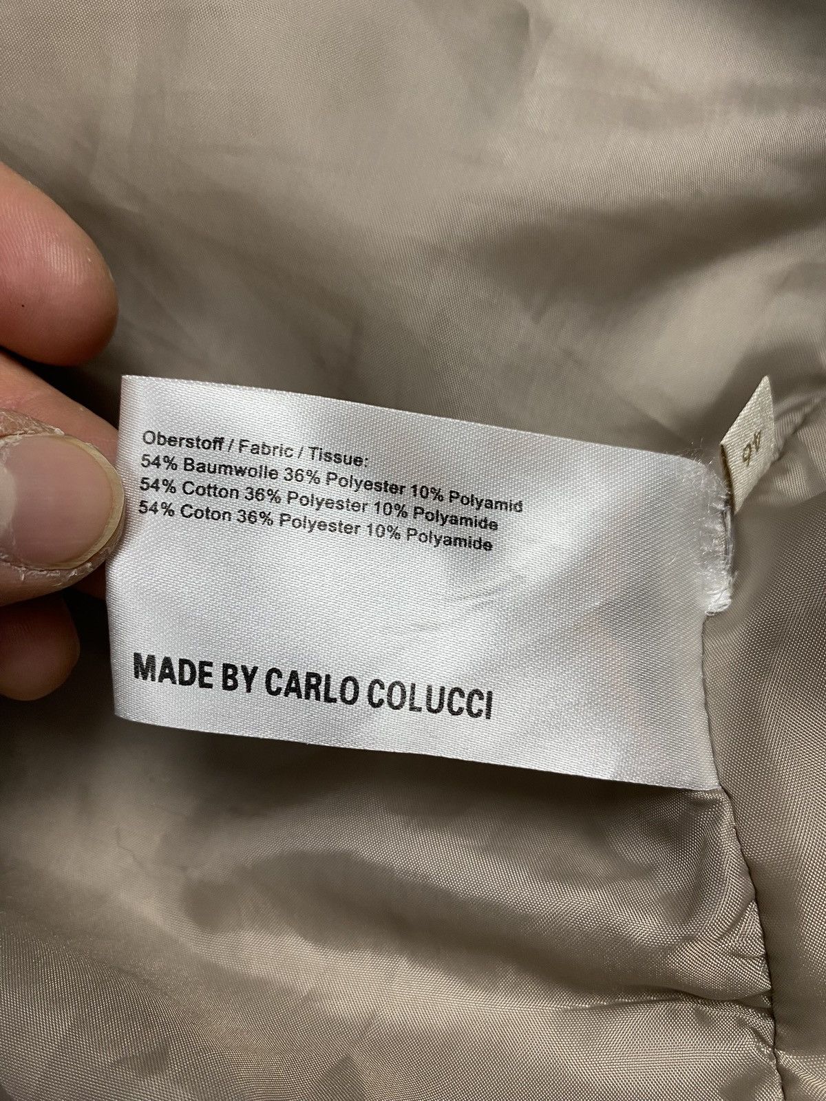 Carlo Colucci Carlo colluci beige jacket assimtrical buttons Size L / US 10 / IT 46 - 13 Thumbnail