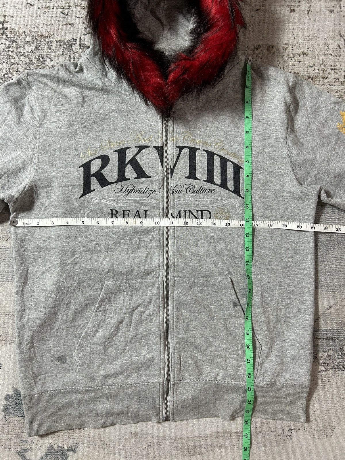 Japanese Brand Japanese Poem Faux Fur Zip Hoodie Lgb Styled Size US L / EU 52-54 / 3 - 4 Thumbnail