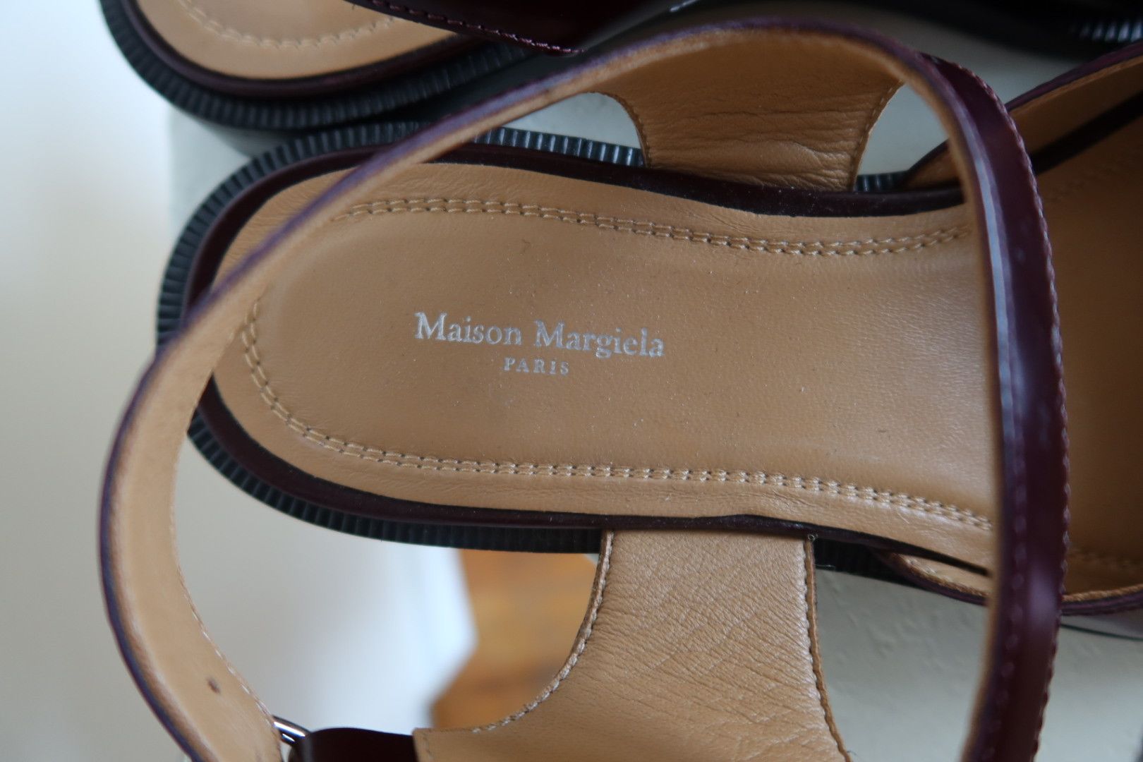 Maison Margiela Margiela Tabi Leather Sandals in Brown Size US 11 / IT 41 - 3 Thumbnail