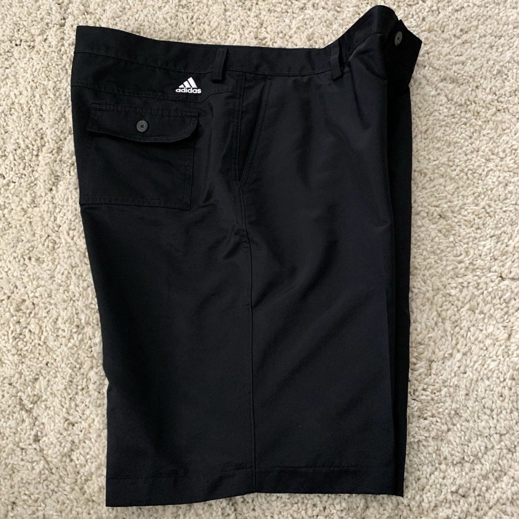 Adidas Adidas Shorts Mens 38 Climalite Black Flat Front Lightweight Pockets Golf Chino Logo 11in Inseam Regular Size US 38 / EU 54 - 5 Thumbnail