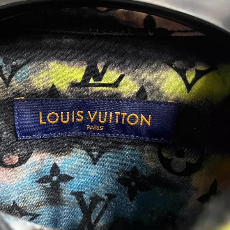 Louis Vuitton LOUIS VUITTON Black Dazzling Laser and Old Flower Denim shi Size US S / EU 44-46 / 1 - 4 Thumbnail