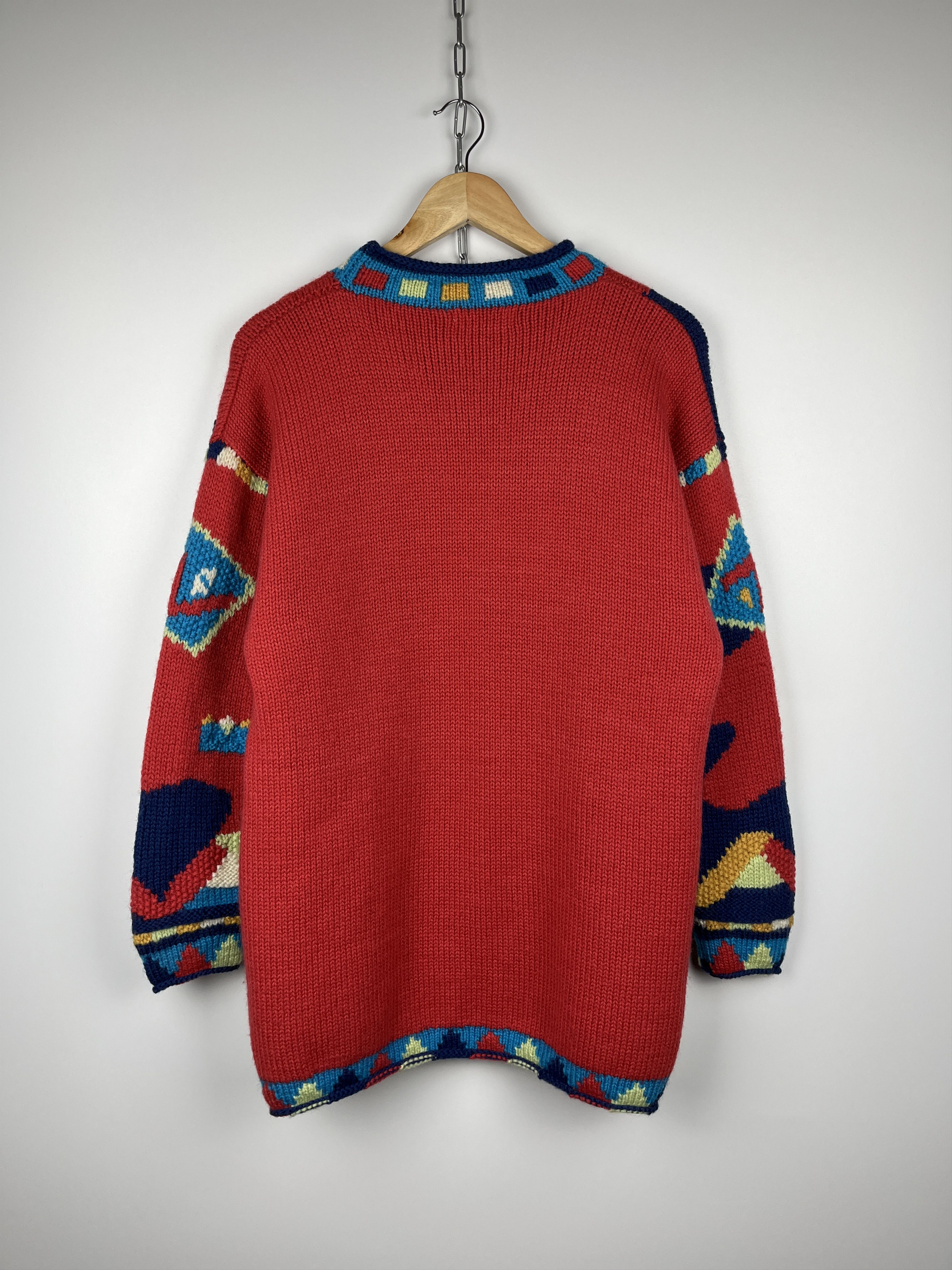 Vintage PACO Abstract Geometric Crazy Wool Knit Sweater Size S/M Size US S / EU 44-46 / 1 - 10 Thumbnail