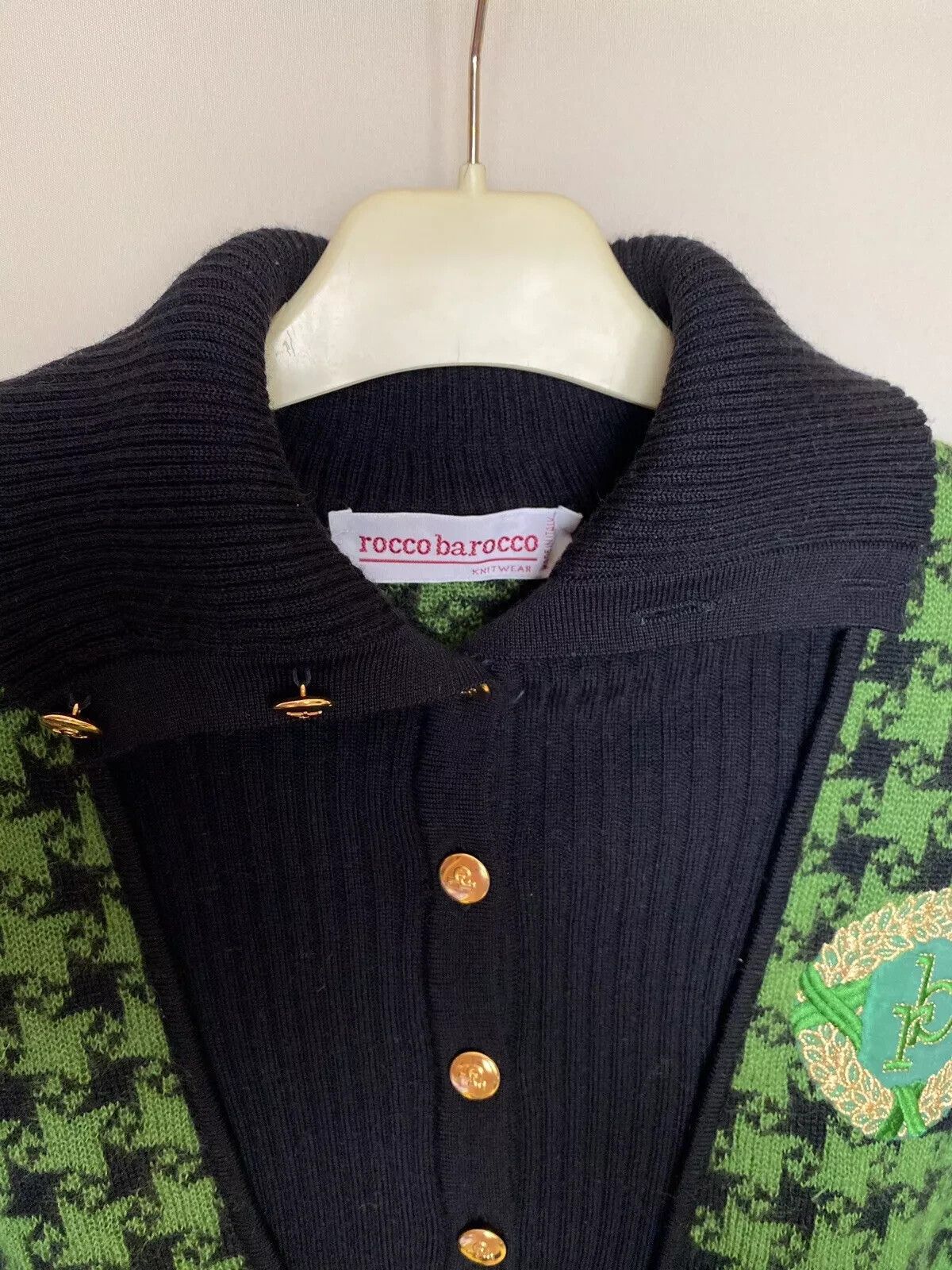 Other VINTAGE 90s ROCCO BAROCCO WOOL SWEATER WOMENS EMBROIDERED Size L / US 10 / IT 46 - 5 Thumbnail