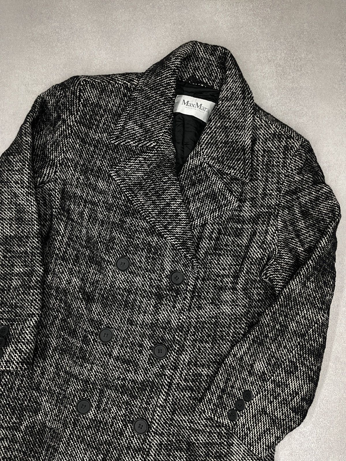 Max Mara Womens Max Mara Wool Double Breasted Trench Coat Italy Size XL / US 12-14 / IT 48-50 - 3 Thumbnail