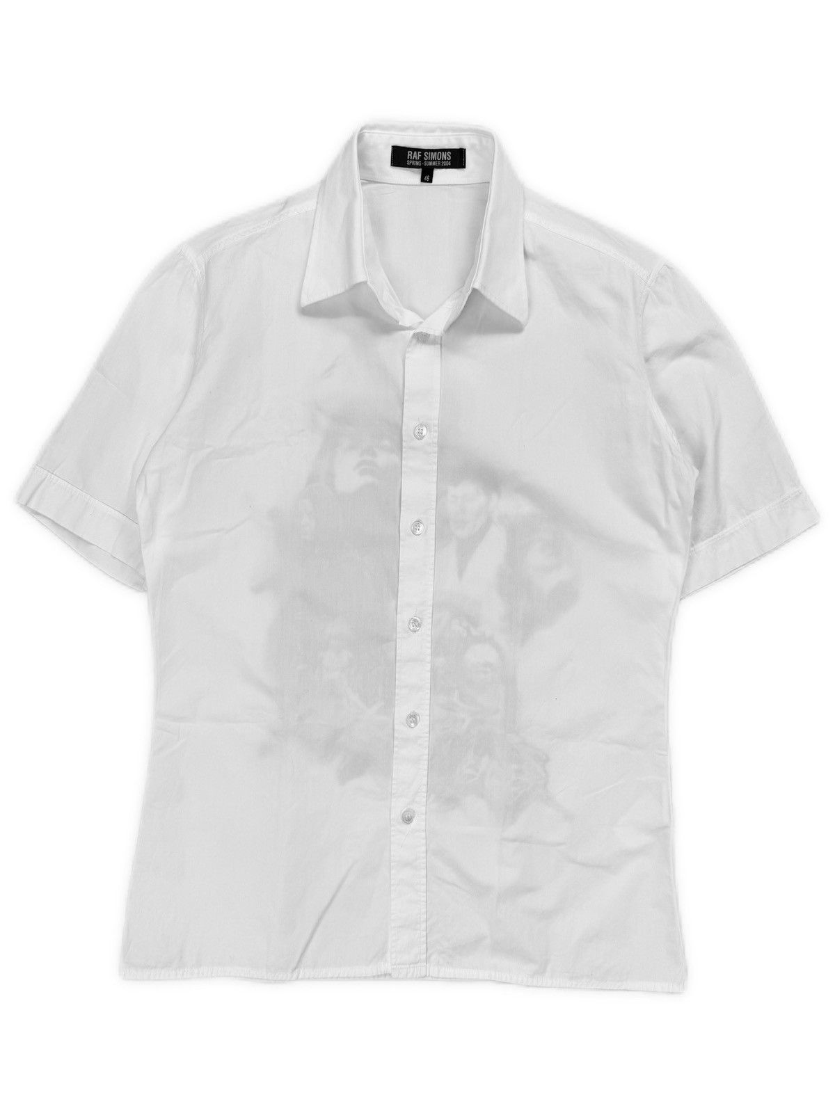 Raf Simons SS04 Raf Simons ‘Siddhartha’ Lithograph White Button Up Shirt Size US M / EU 48-50 / 2 - 3 Thumbnail