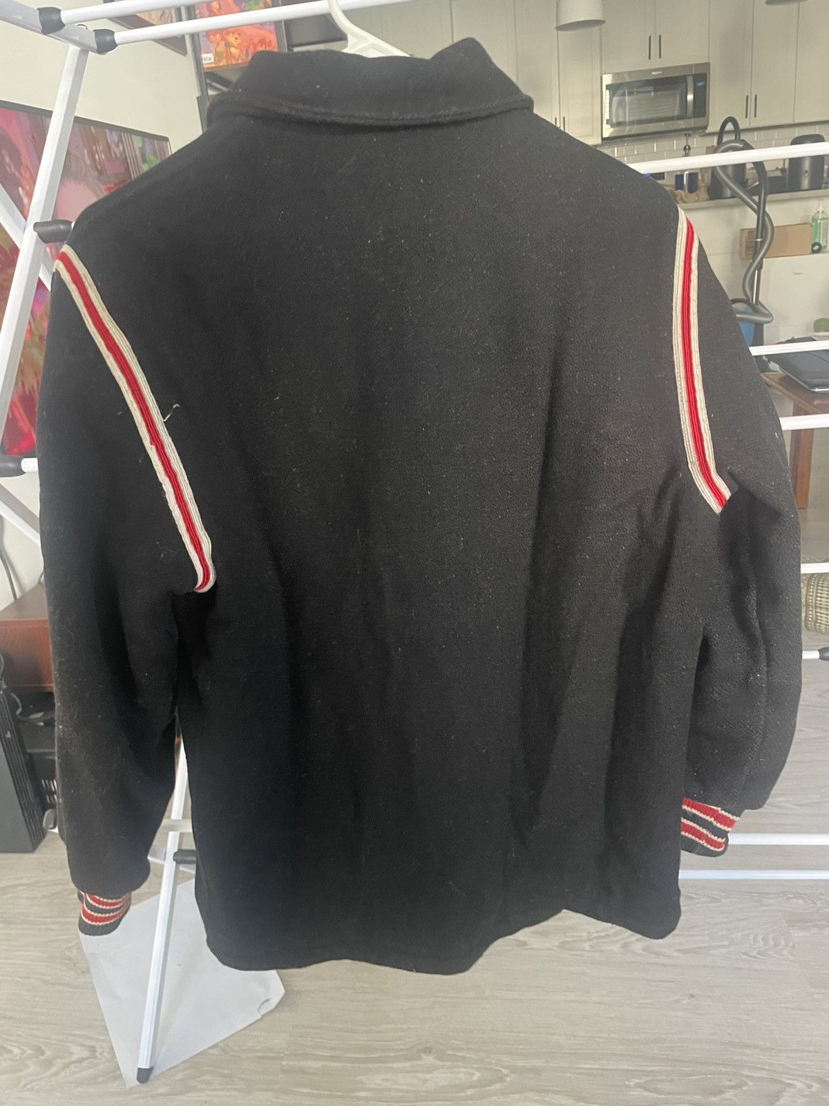 Vintage Vintage Black Varsity Jacket Size US M / EU 48-50 / 2 - 2 Thumbnail