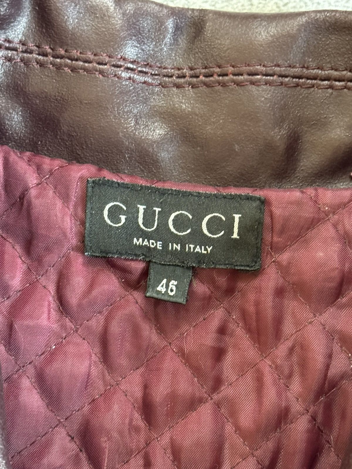 Gucci Gucci 46size retro vintage leather coat zip jacket 90s Size L / US 10 / IT 46 - 9 Thumbnail