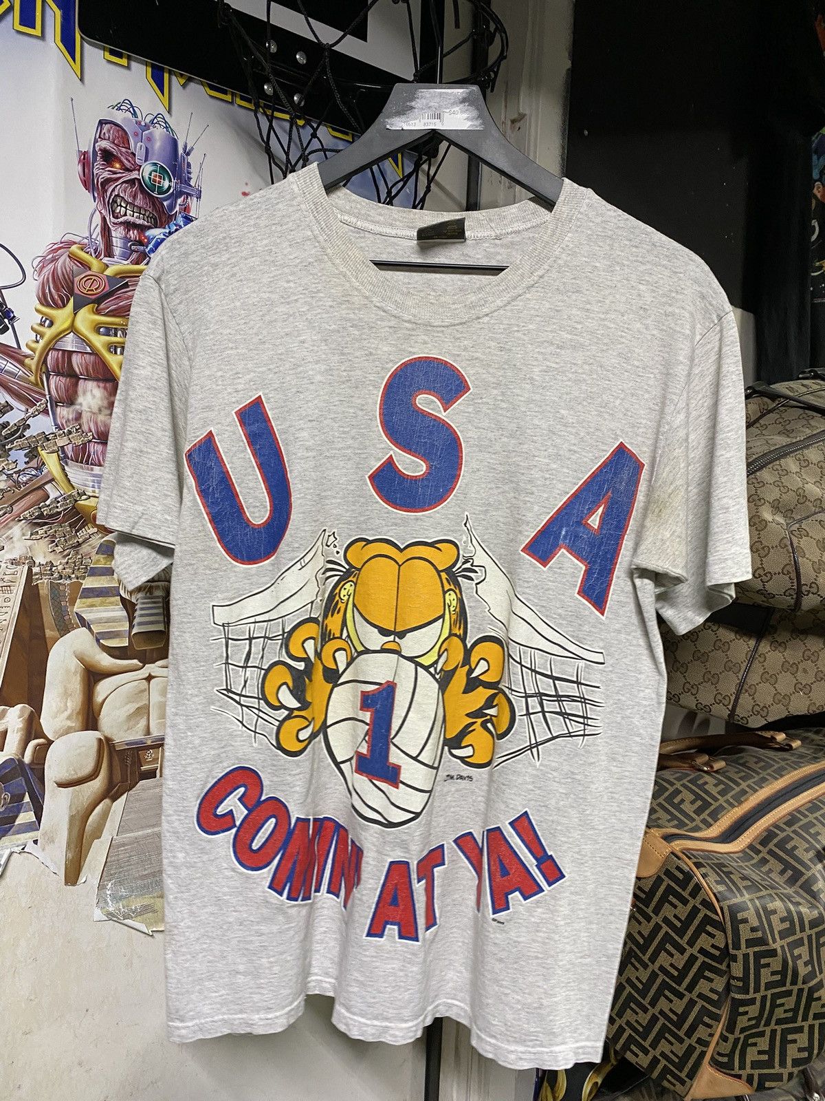 Vintage × Warner Bros Vintage 90’s Garfield Cartoon Tee Shirt Medium Size US M / EU 48-50 / 2 - 7 Thumbnail