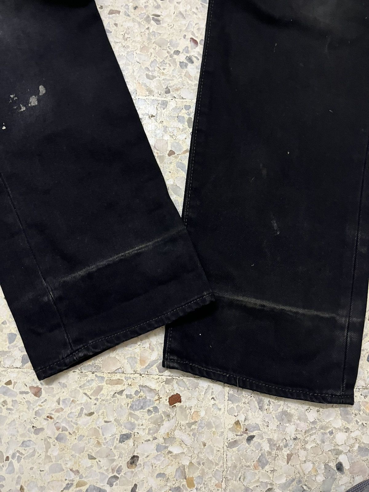 Levi's Vintage Clothing Levi’s 501 Black Distressed Jeans, Worn Fade Style Size US 33 - 10 Thumbnail