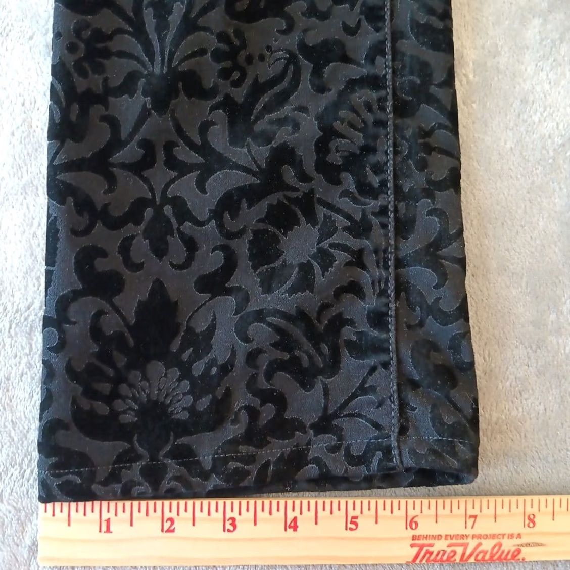 Ralph Lauren Lauren Ralph Lauren Pants Womens Size 4 Black Floral Velvet 27x29 Mid Rise Pants Size 27" / US 4 / IT 40 - 6 Thumbnail