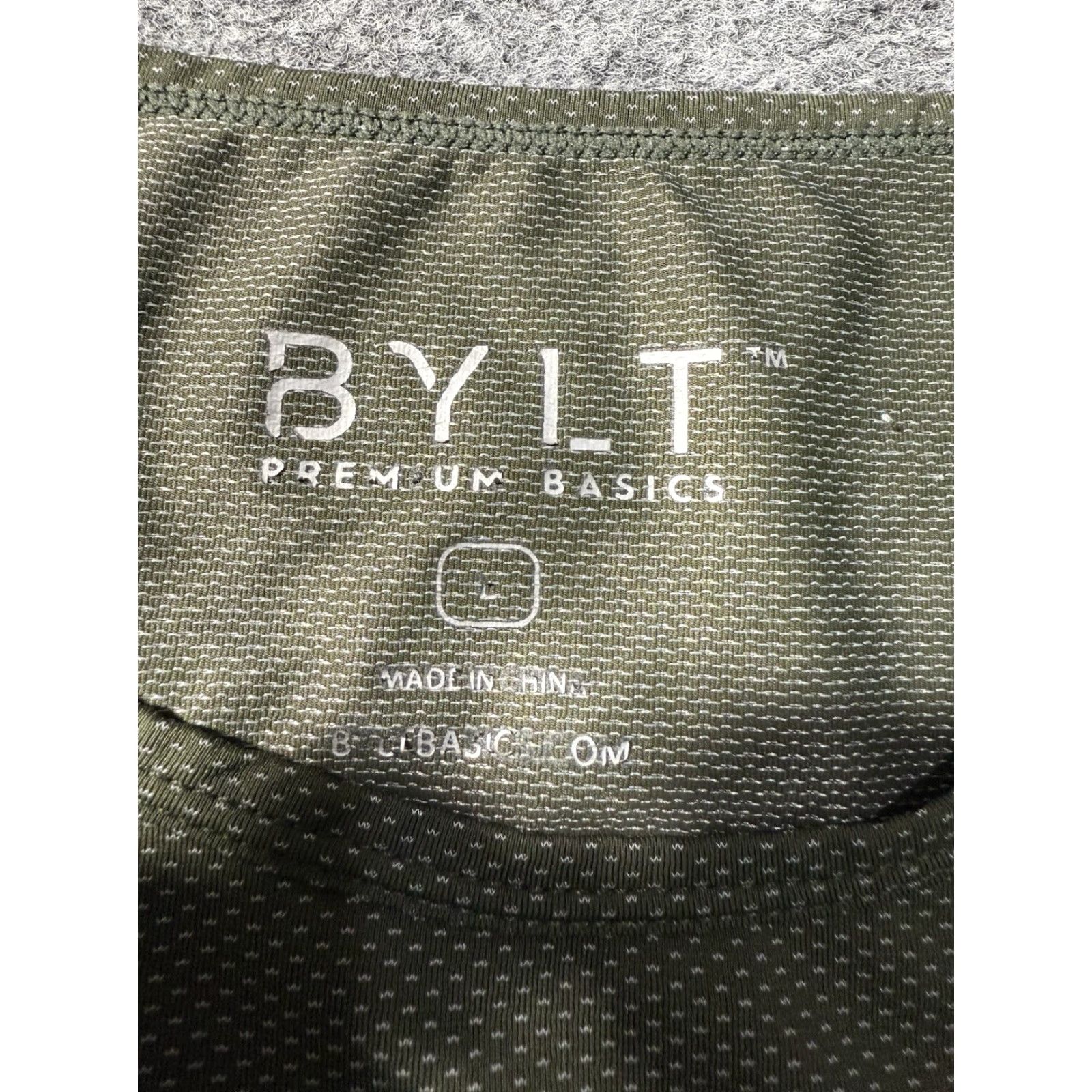 Olive BYLT Mens Large Olive Green Premium Basics Long Sleeve Performance Tee Shirt Size US L / EU 52-54 / 3 - 3 Thumbnail