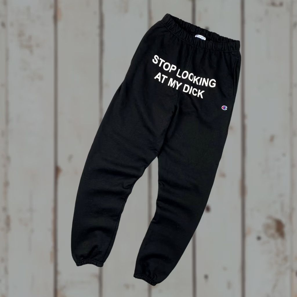 Champion Champion Sweatpants Men Size S Black Logo Tapered Gym & Training Size US 29 - 1 Thumbnail