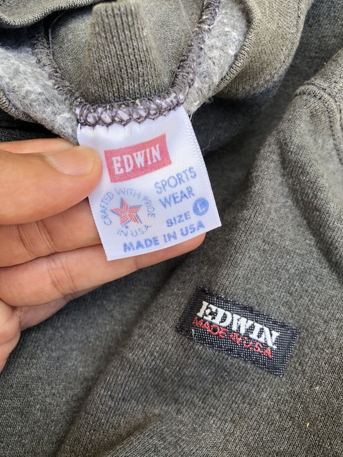 Edwin × Vintage Vintage Edwin Plain Design Crewneck Size US L / EU 52-54 / 3 - 4 Thumbnail