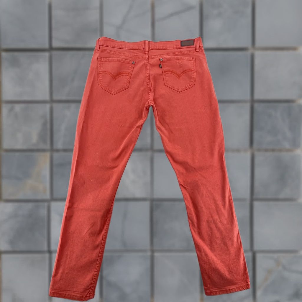 Levi's Levi's 524 Jeans Womens 33 Red Distressed Slim Fit Stretch Denim Skinny Pockets 33 in Inseam 32 in XS? Size 24" / US 00 / IT 34 - 1 Thumbnail