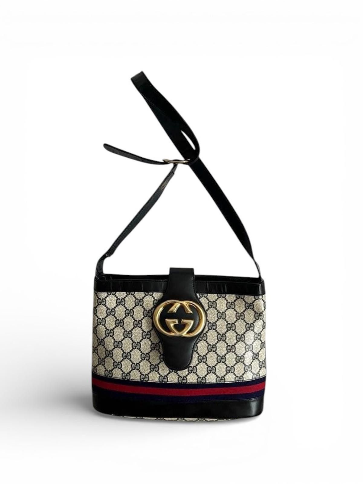 Gucci Gucci - Vintage GG Canvas Shoulder Bag Leather Trim Size ONE SIZE - 2 Thumbnail