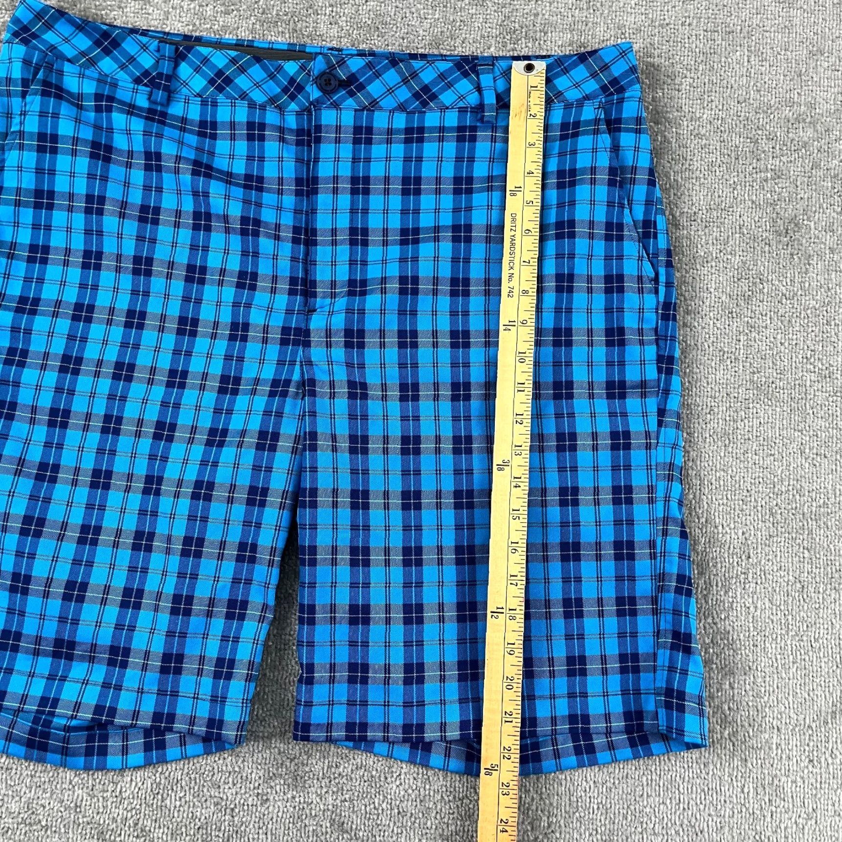 Under Armour Under Armour Shorts Mens Size 40 x 10" Blue Plaid Golf Performance Sport Stretch Size US 40 / EU 56 - 5 Thumbnail
