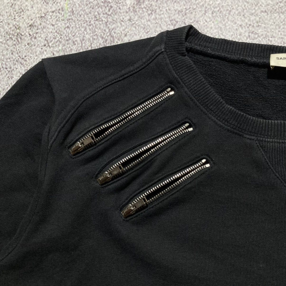 Saint Laurent Paris 🇫🇷 FW 15 Hedi Slimane Saint Laurent Paris 5 Zip Sweatshirt Size US M / EU 48-50 / 2 - 10 Thumbnail