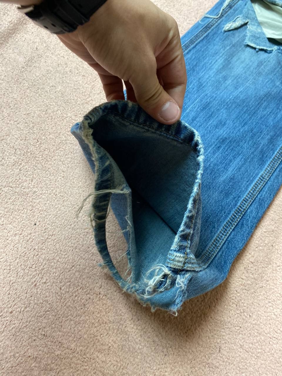 Carhartt × Japanese Brand Vintage Carhartt Y2K distressed Flare denim pants Size US 32 / EU 48 - 19 Thumbnail