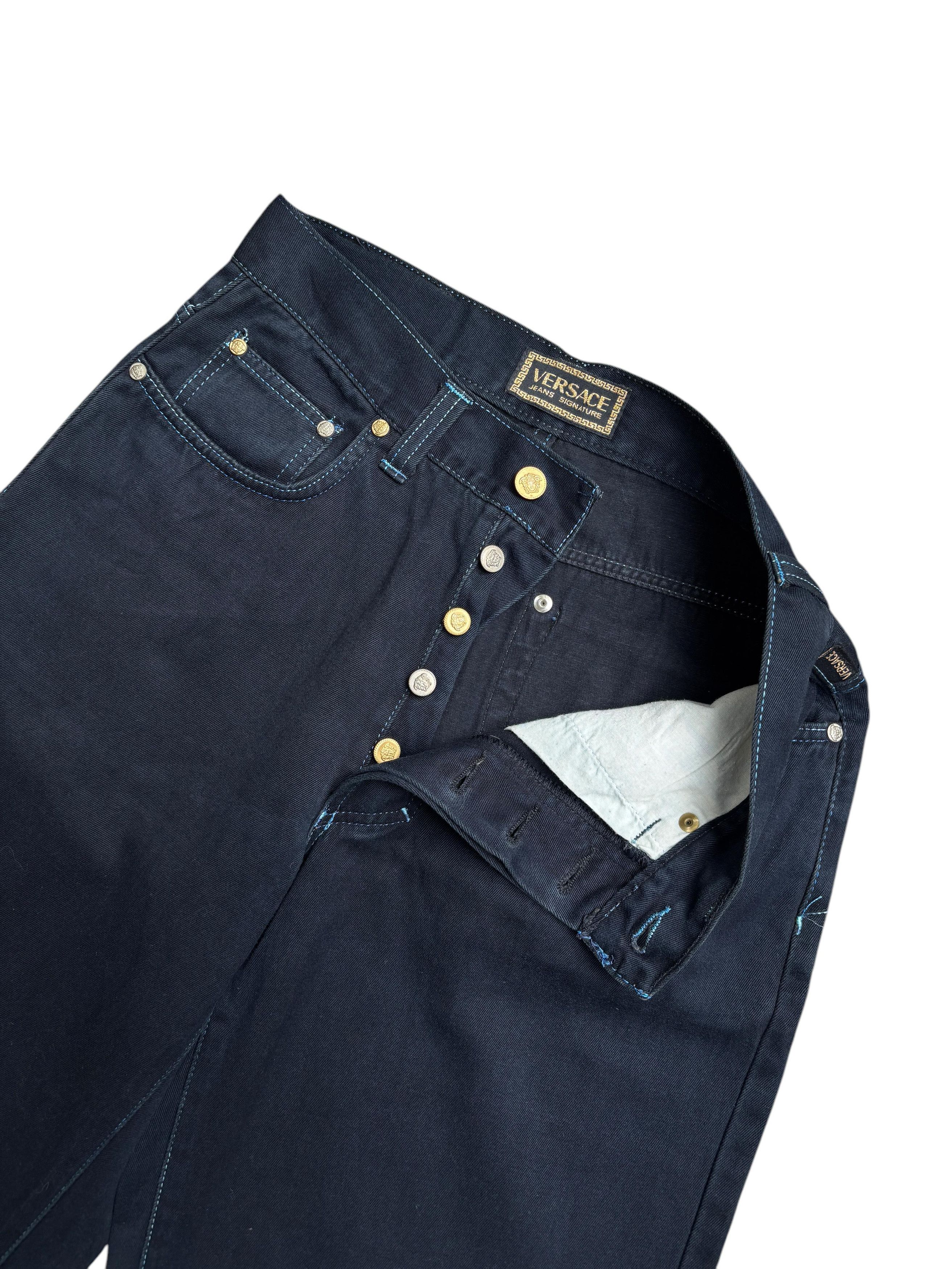 Versace × Vintage Vintage Versace Medusa Jeans Signature Denim Pants Size US 32 / EU 48 - 5 Thumbnail