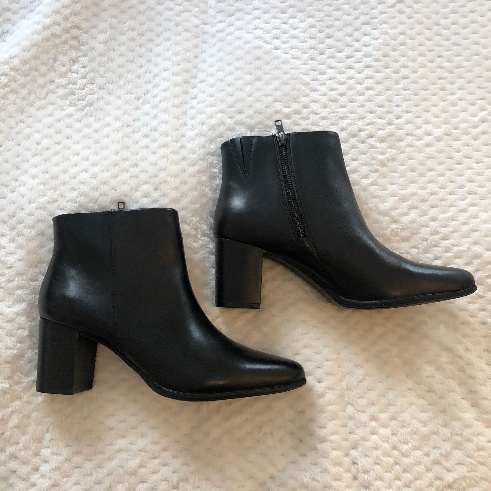 Rockport Rockport Black Camdyn Pointed-Toe Block Heel Booties Size US 10 / IT 40 - 2 Thumbnail