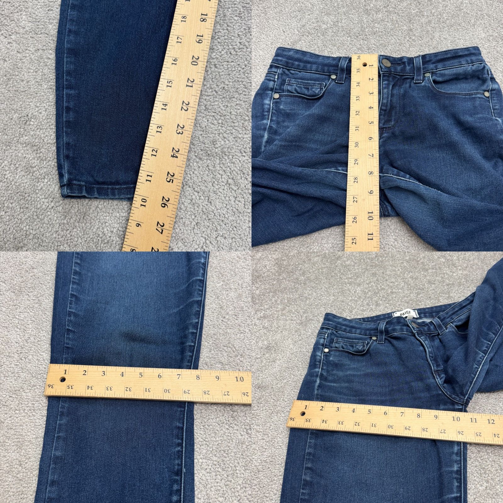 Paige Paige Verdugo Crop Denim Jeans Womens 27 Blue Dark Wash Mid Rise Jeans Size 27" / US 4 / IT 40 - 9 Thumbnail