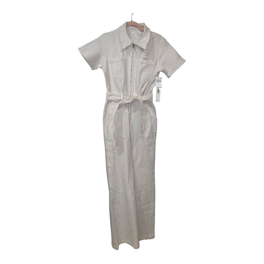 Good American Good American Belted Utility Jumpsuit Bone Size 2 (Fits Sma Size 27" / US 4 / IT 40 - 2 Thumbnail