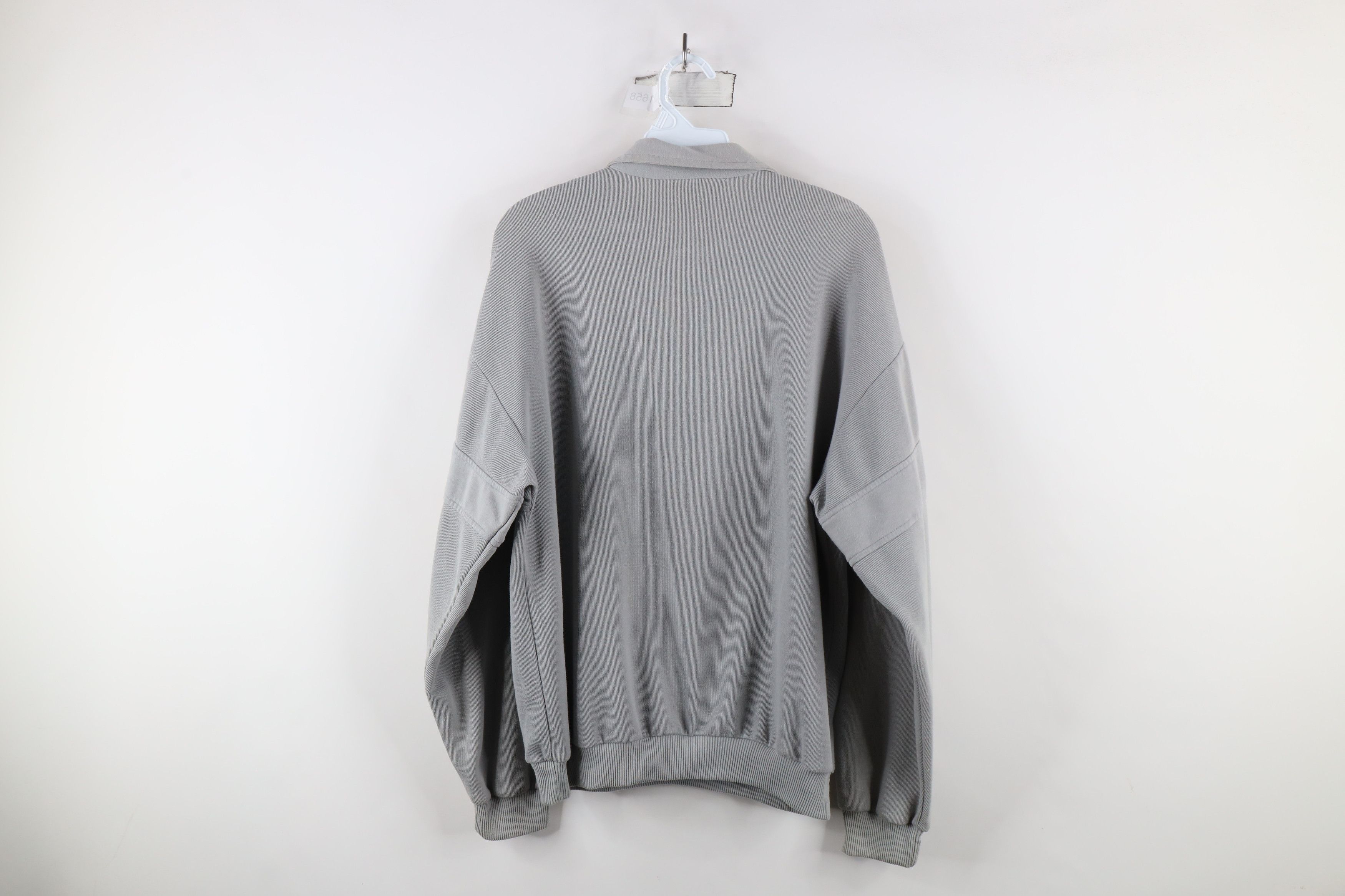Vintage Vintage 90s Streetwear Ribbed Knit Half Zip Pullover Sweater Size US L / EU 52-54 / 3 - 9 Thumbnail