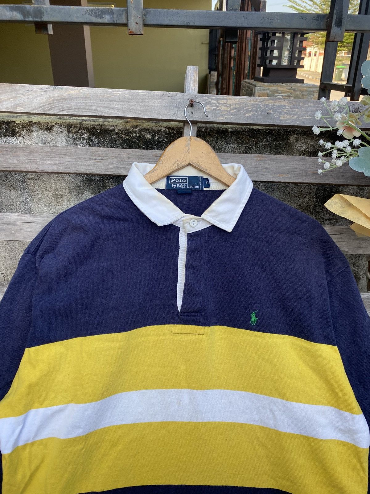 Polo Ralph Lauren Vintage Polo Ralph Lauren Rugby Shirt Size US XL / EU 56 / 4 - 4 Thumbnail