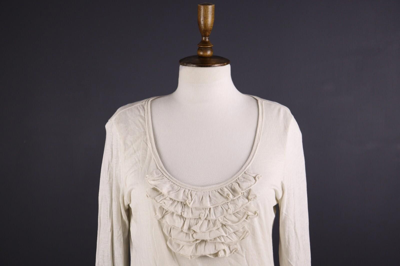 Designer Polo Jeans Company Ralph Lauren Ivory Top Shirt Size L Size L / US 10 / IT 46 - 2 Thumbnail