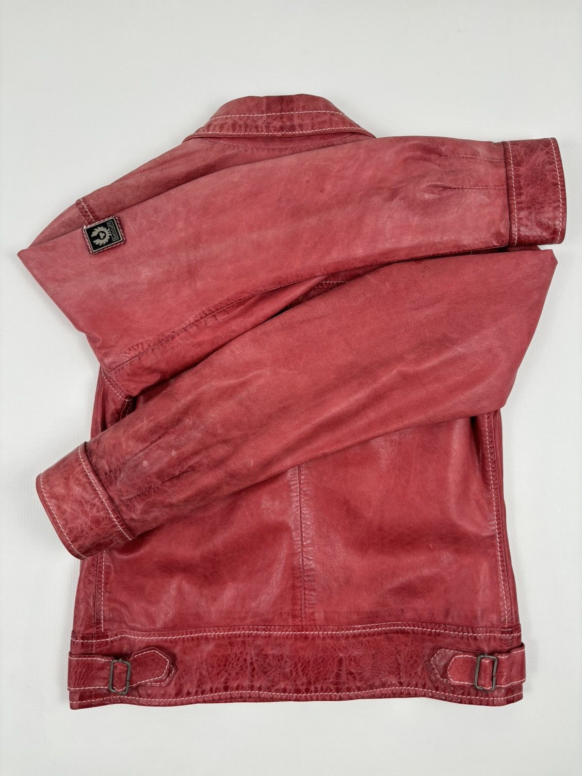 Belstaff RARE VTG BELSTAFF 'The Aviator' Leather Red Jacket Biker Coat Flight Bomber 42 Size M / US 6-8 / IT 42-44 - 14 Thumbnail