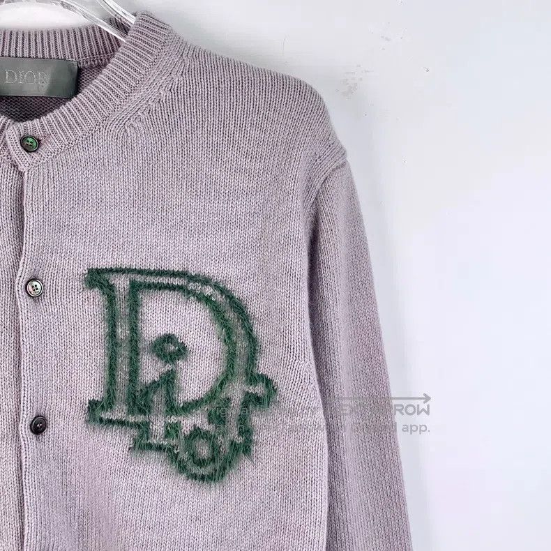 Dior Dior Purple logo embroidered cashmere round neck single-br Size US XS / EU 42 / 0 - 3 Thumbnail