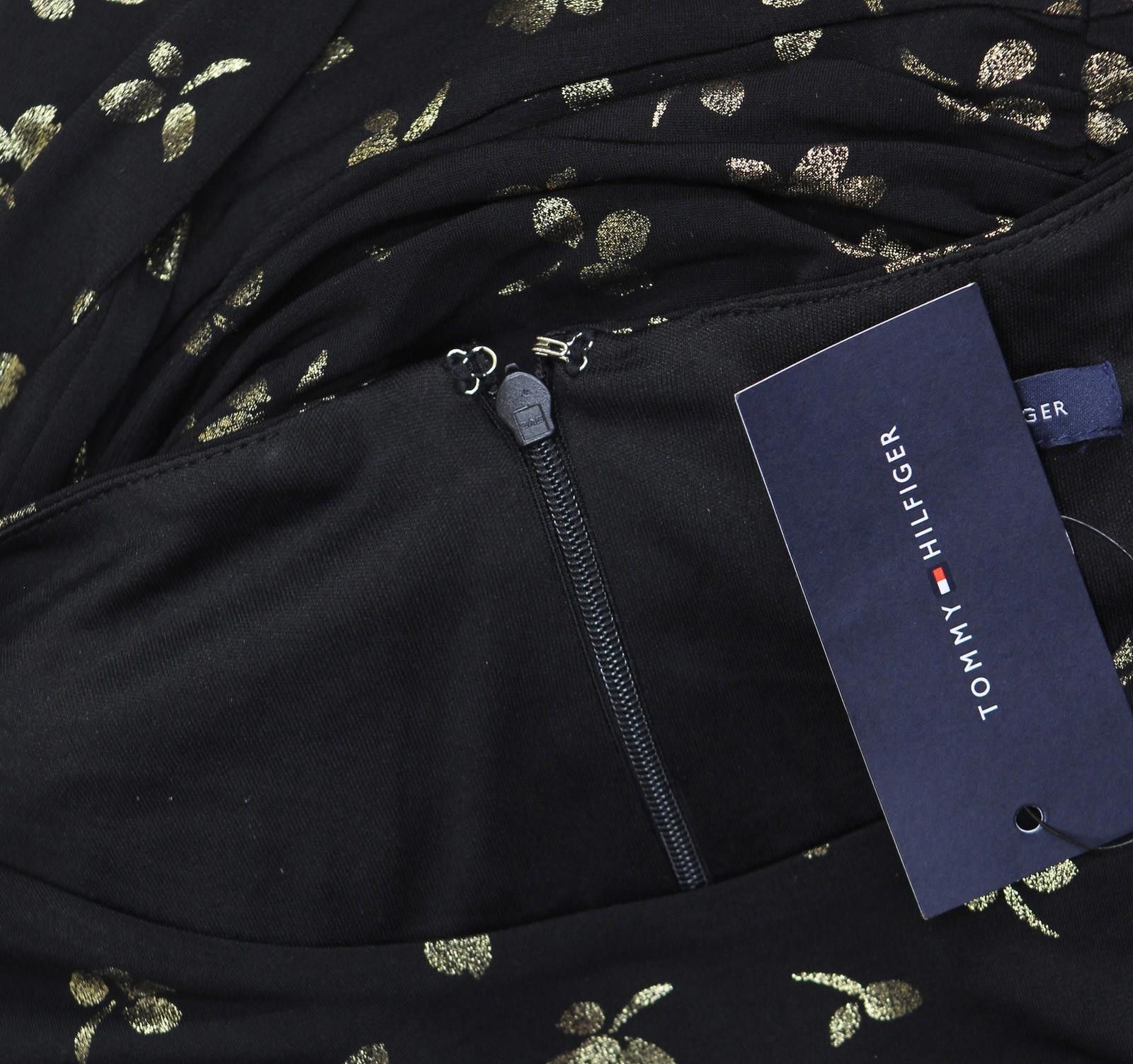 Tommy Hilfiger Nwt Tommy Hilfiger Printed Dress A4ij114a Black / Gold 12 Size XL / US 12-14 / IT 48-50 - 3 Thumbnail