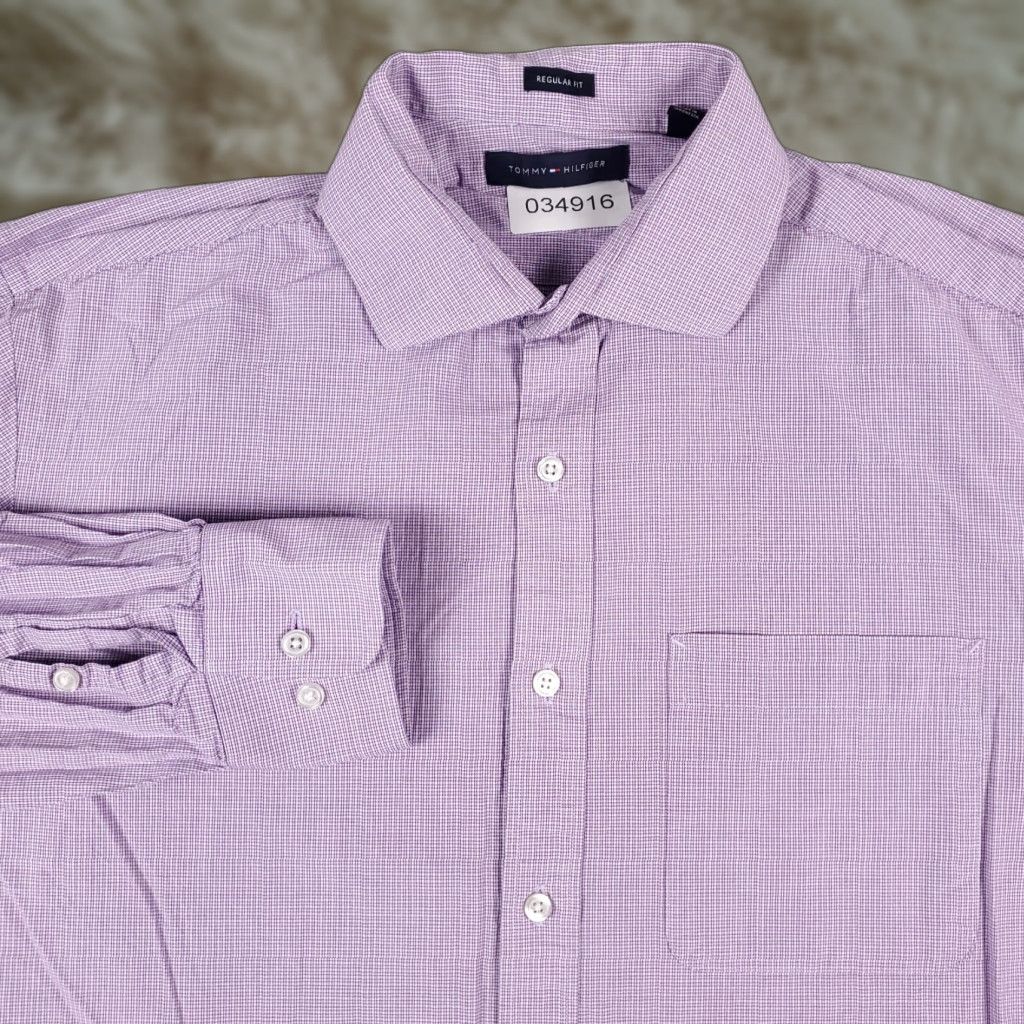 Tommy Hilfiger Tommy Hilfiger Purple Casual Button-Up Shirt Mens Medium Long Sleeve Size US M / EU 48-50 / 2 - 1 Thumbnail