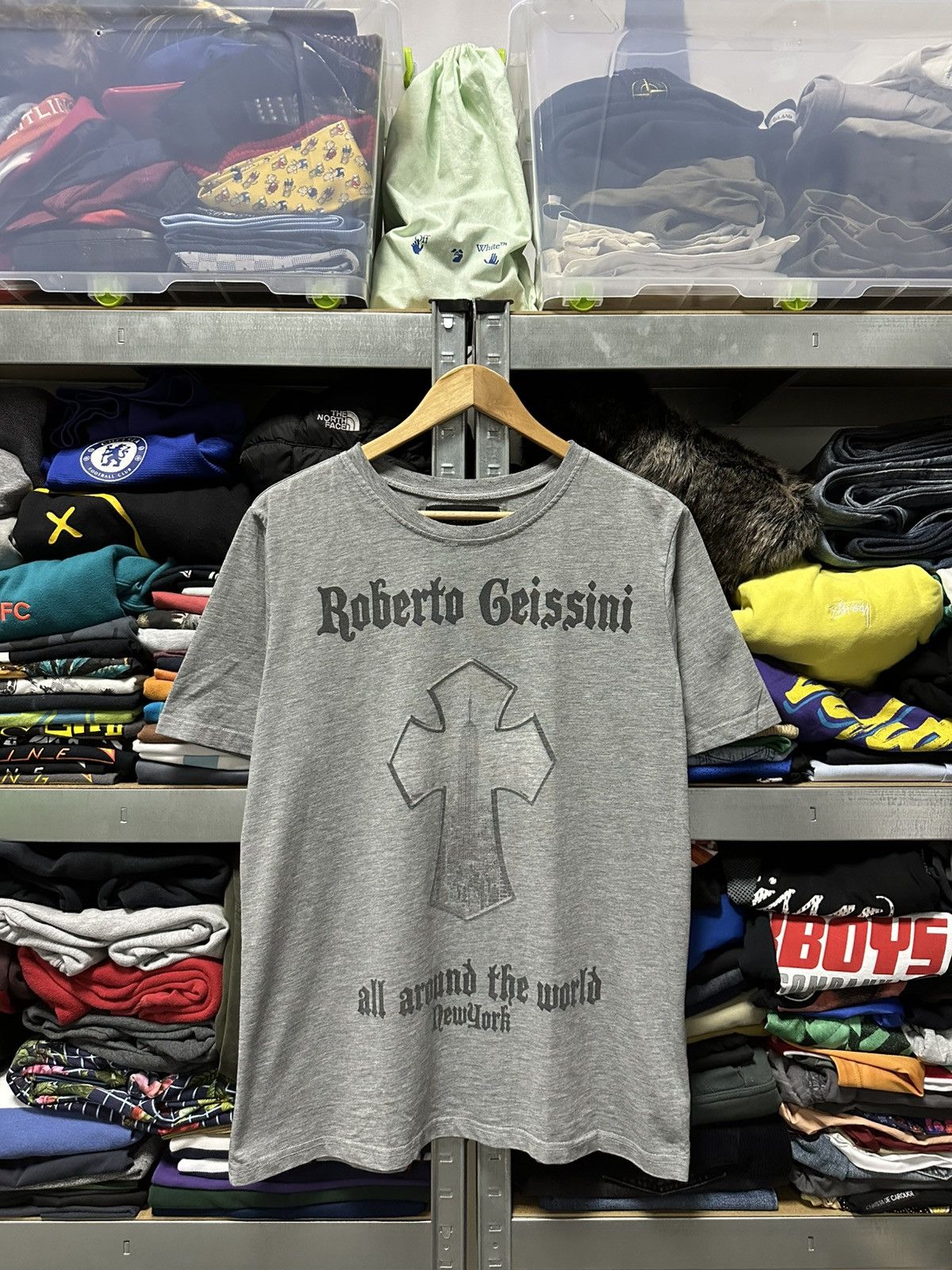 Hysteric Glamour Rare Y2K Roberto Geissini Punk Cross Skull Japanese T Shirt Size US L / EU 52-54 / 3 - 1 Thumbnail