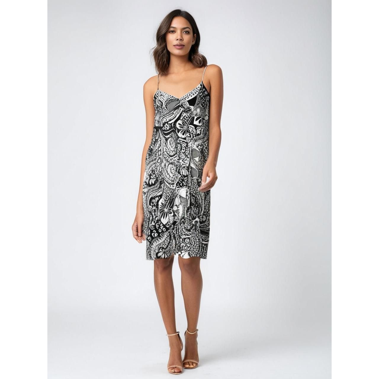 Ann Taylor Ann Taylor Women's Size 4 Brown Paisley Sleeveless Dress Size S / US 4 / IT 40 - 1 Thumbnail