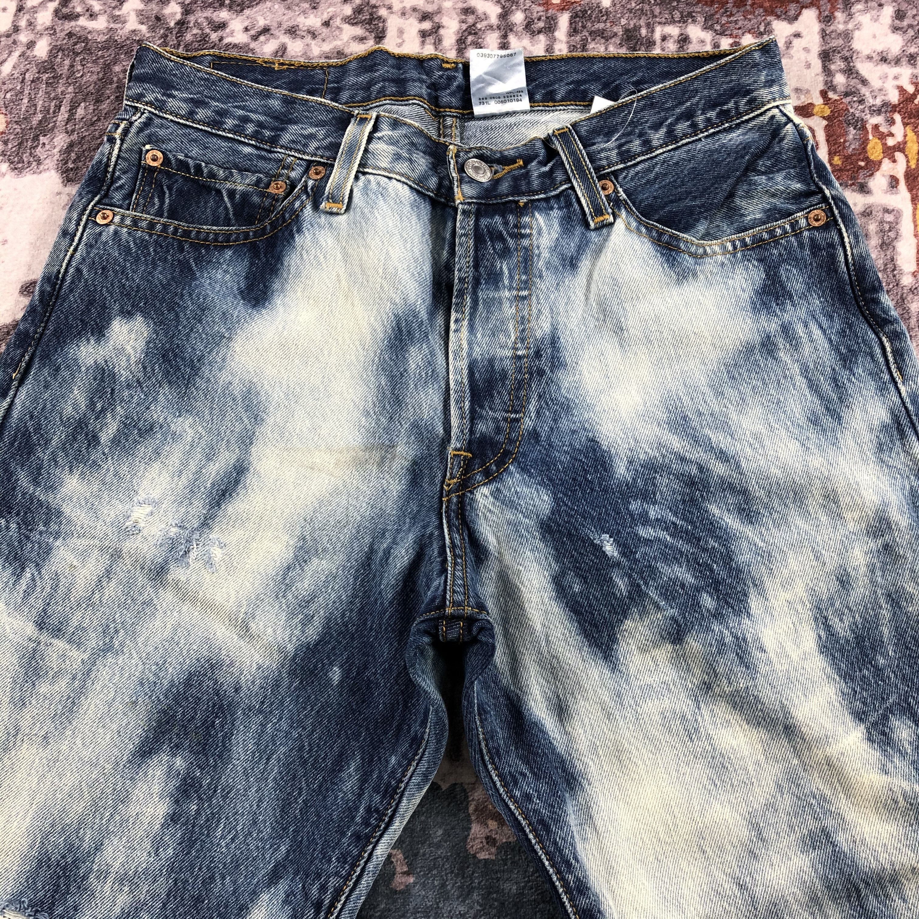 Levi's Vintage 90s Bleached Levis 501 Jeans-JM2415 Size US 31 - 3 Thumbnail