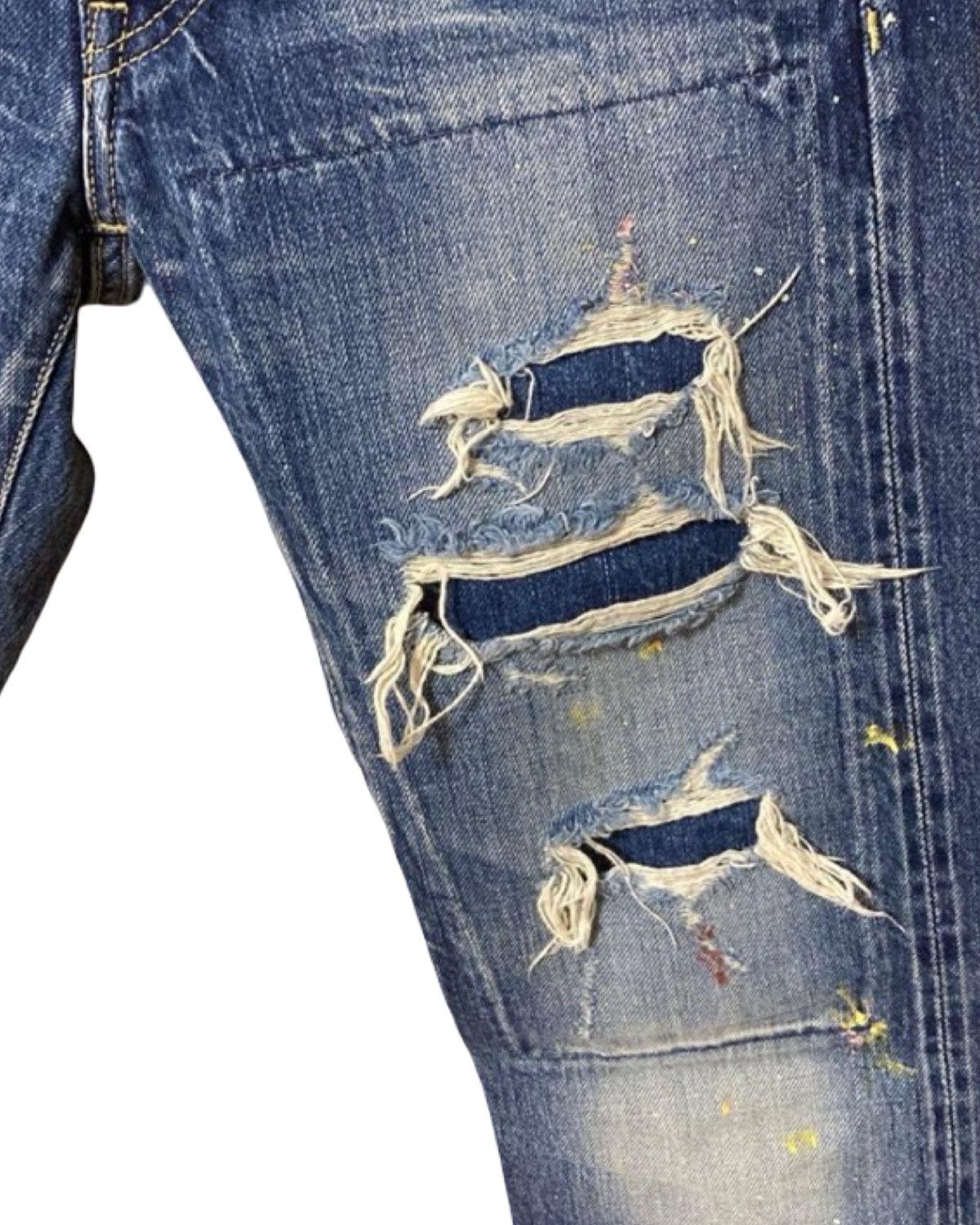 Hysteric Glamour Distressed Studded Selvedge Japanese Denim Jeans Size US 28 / EU 44 - 3 Thumbnail