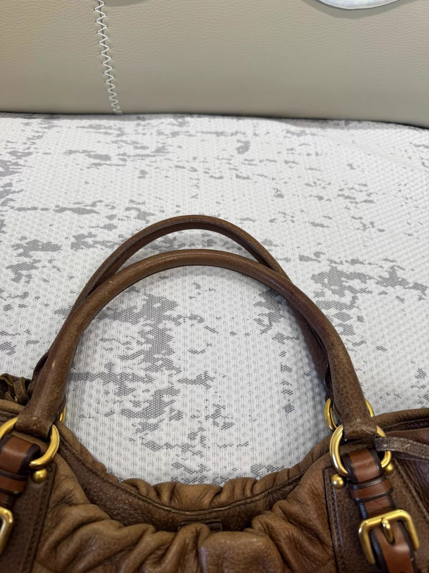 Prada Prada women's Cloud Bag Brown 44x22x23 Size ONE SIZE - 7 Thumbnail