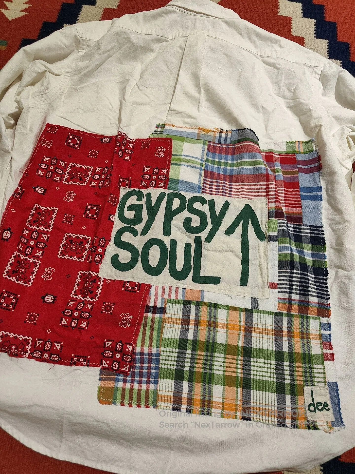VINNY's Vintage Ralph Lauren Patchwork Shirt. Size US L / EU 52-54 / 3 - 3 Thumbnail
