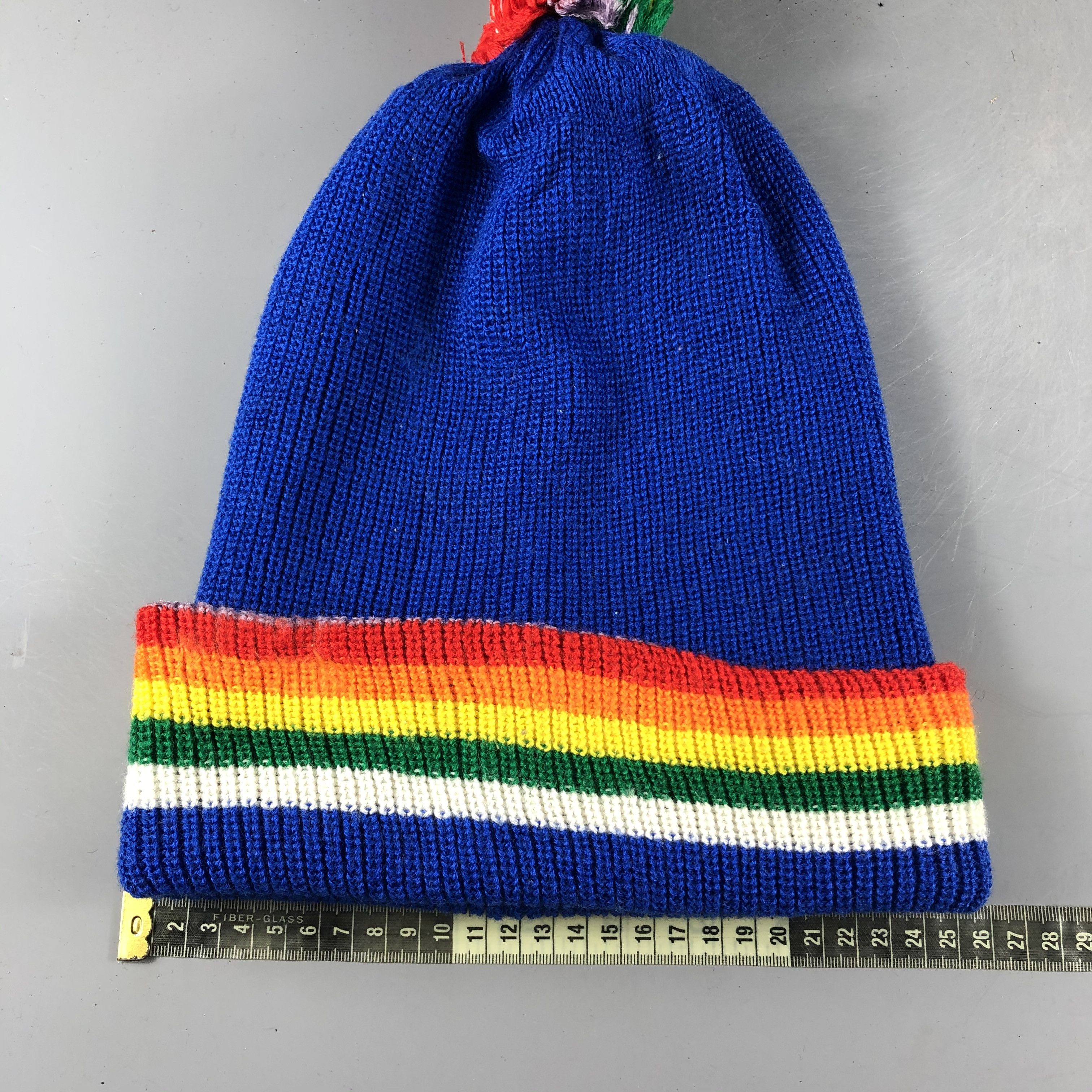 Japanese Brand × Vintage Rainbow Stripe Minimalist Beanie Snow Hat Snow Cap -D035 Size ONE SIZE - 4 Thumbnail