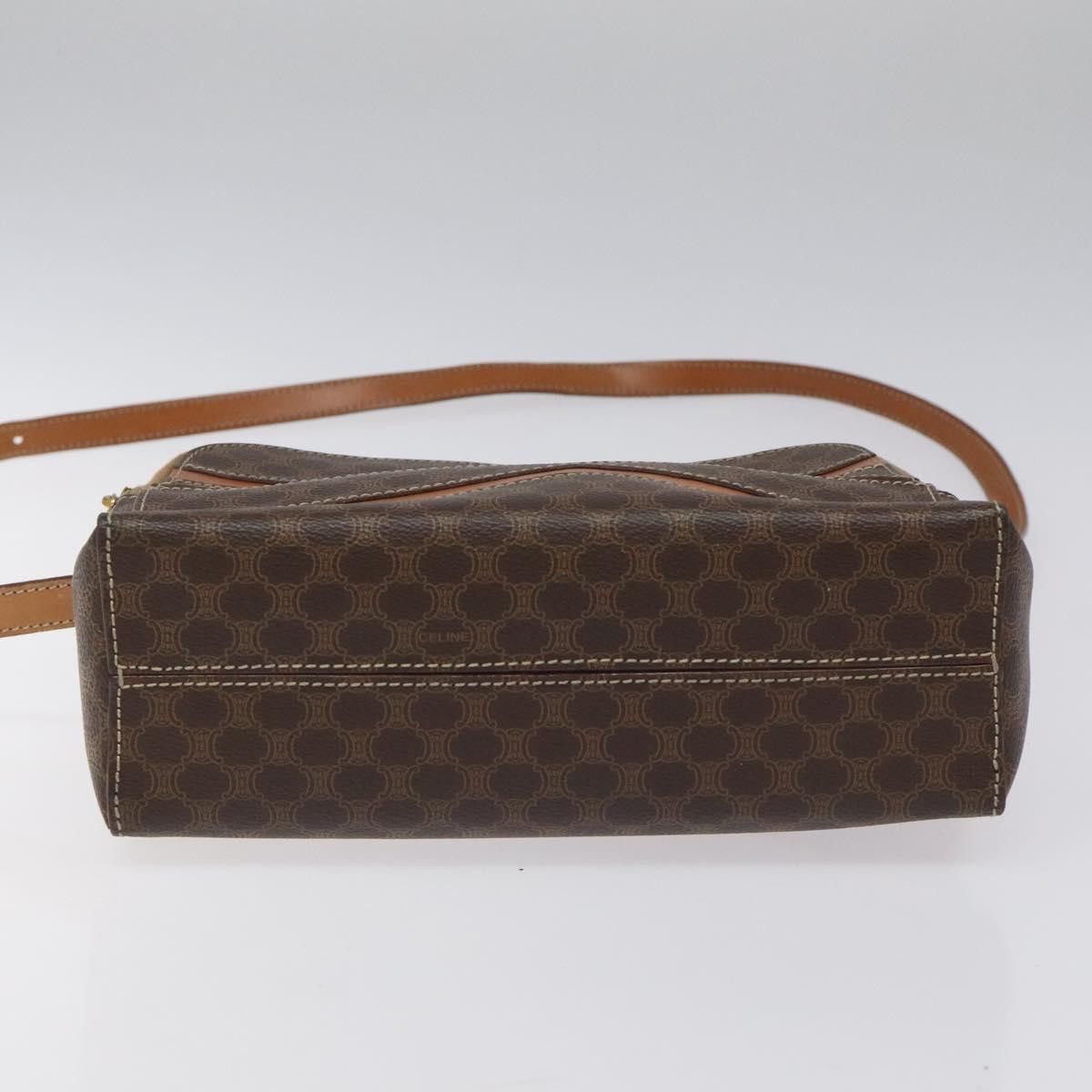 Celine CELINE Macadam Canvas Shoulder Bag Pvc Beige Brown Gold Size ONE SIZE - 5 Thumbnail
