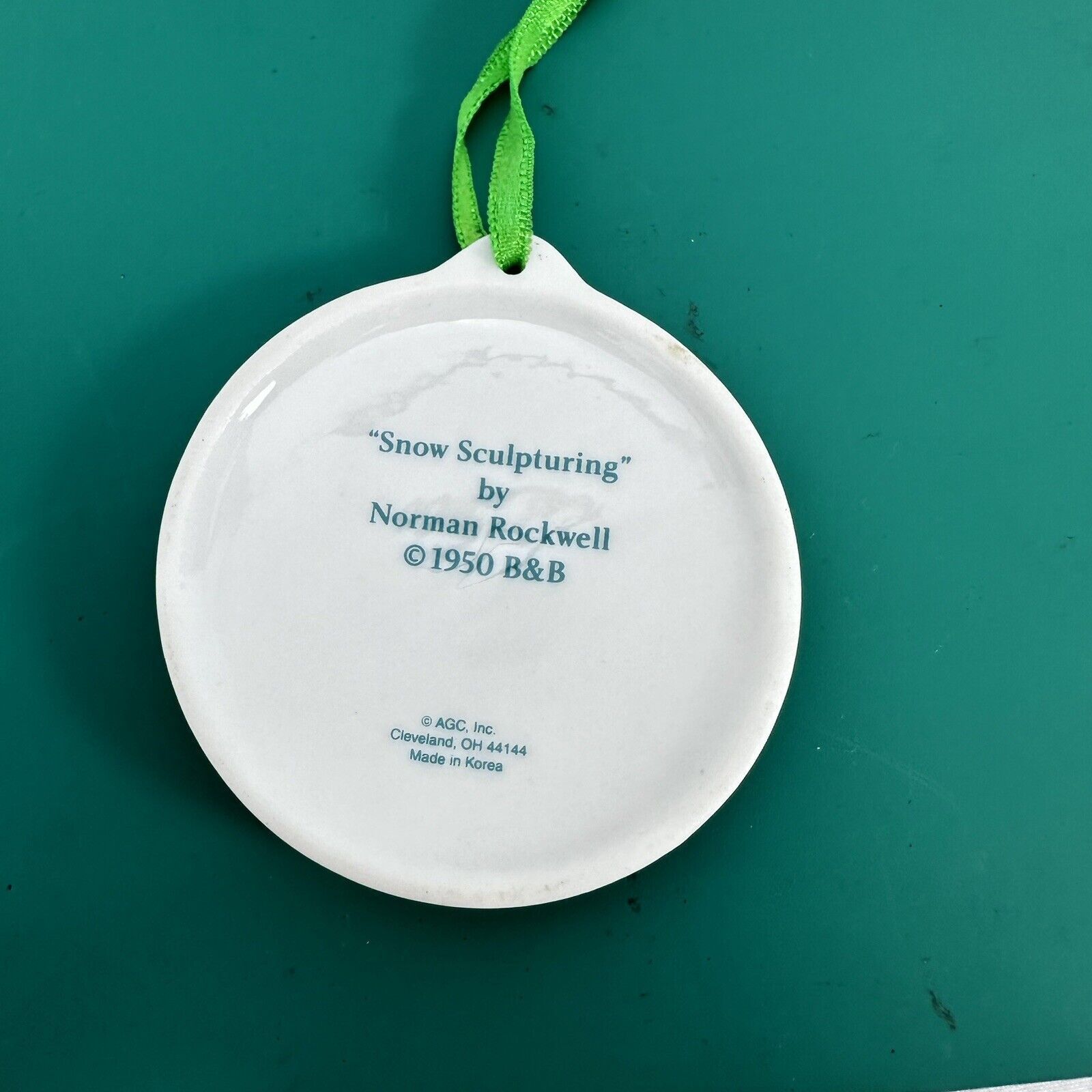 Other Norman Rockwell Ornament "Snow Sculpturing" Porcelain 1950 Size ONE SIZE - 5 Thumbnail