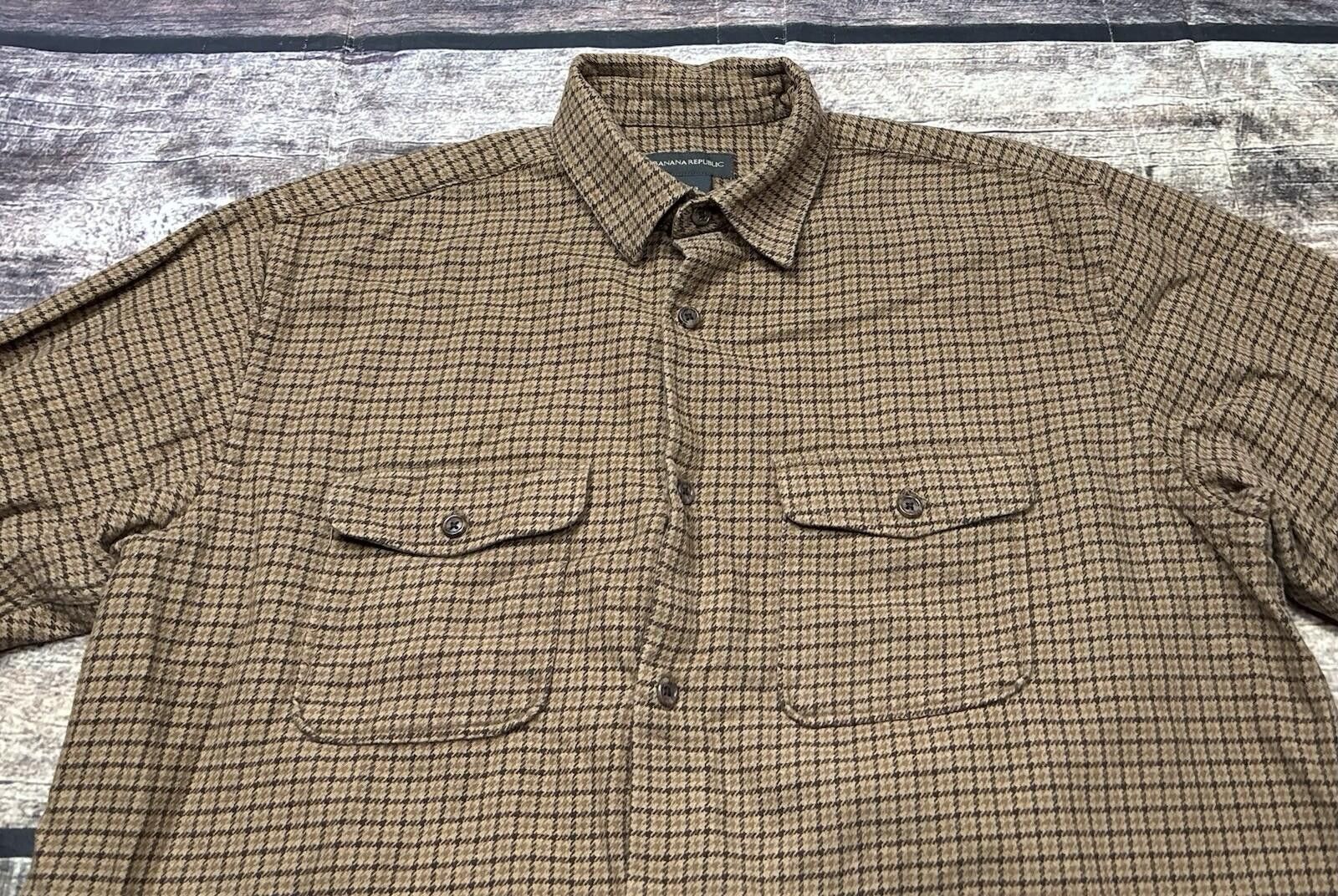 Banana Republic Y2K Banana Republic Flannel Shirt Mens L Cotton Wool 2002 Size US L / EU 52-54 / 3 - 4 Thumbnail