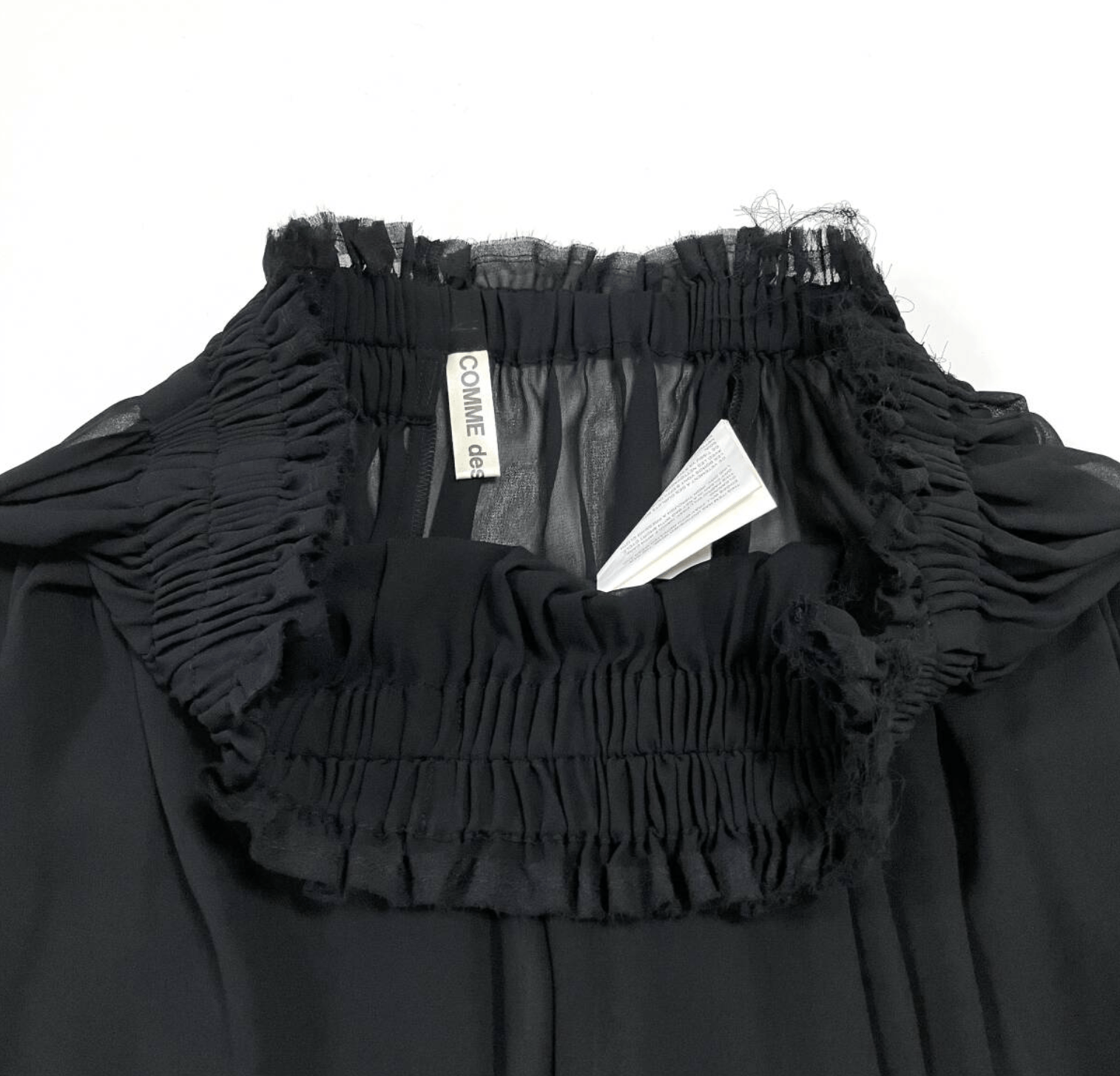Comme des Garcons COMME des GARCONS - BLACK Sheer Gathered Long Skirt Size 28" / US 6 / IT 42 - 7 Thumbnail