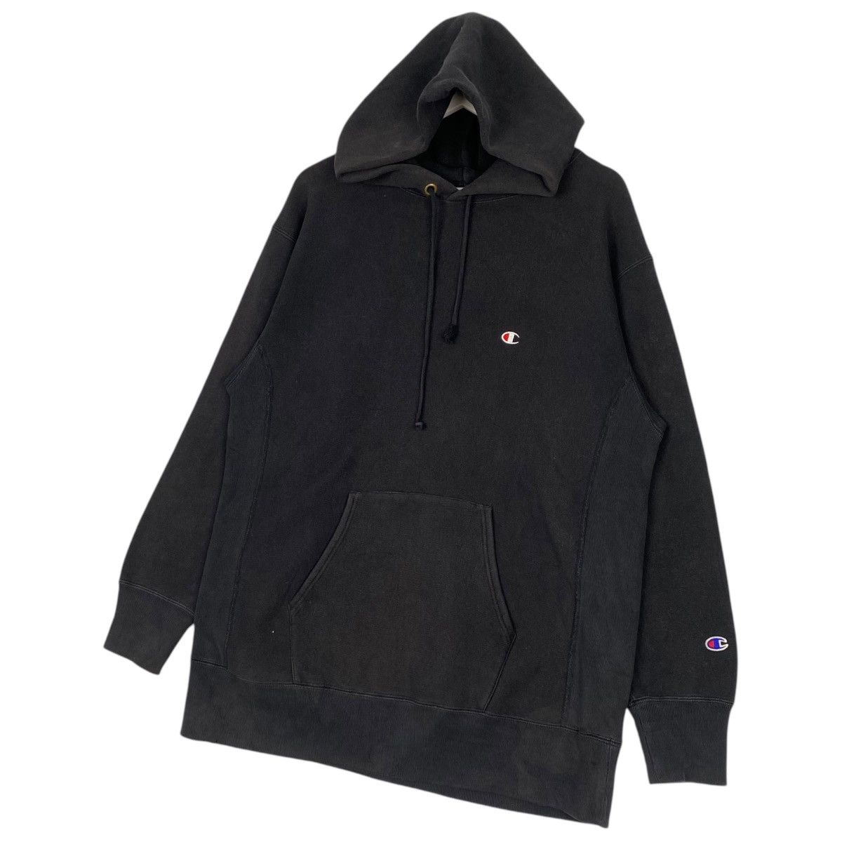 Champion × Vintage Vintage Champion Hoodie Small C Logo Sweater Black Size US L / EU 52-54 / 3 - 2 Thumbnail