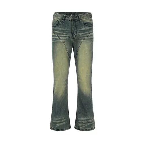 Jean distressed flared double knee jeans Size US 27 - 5 Thumbnail