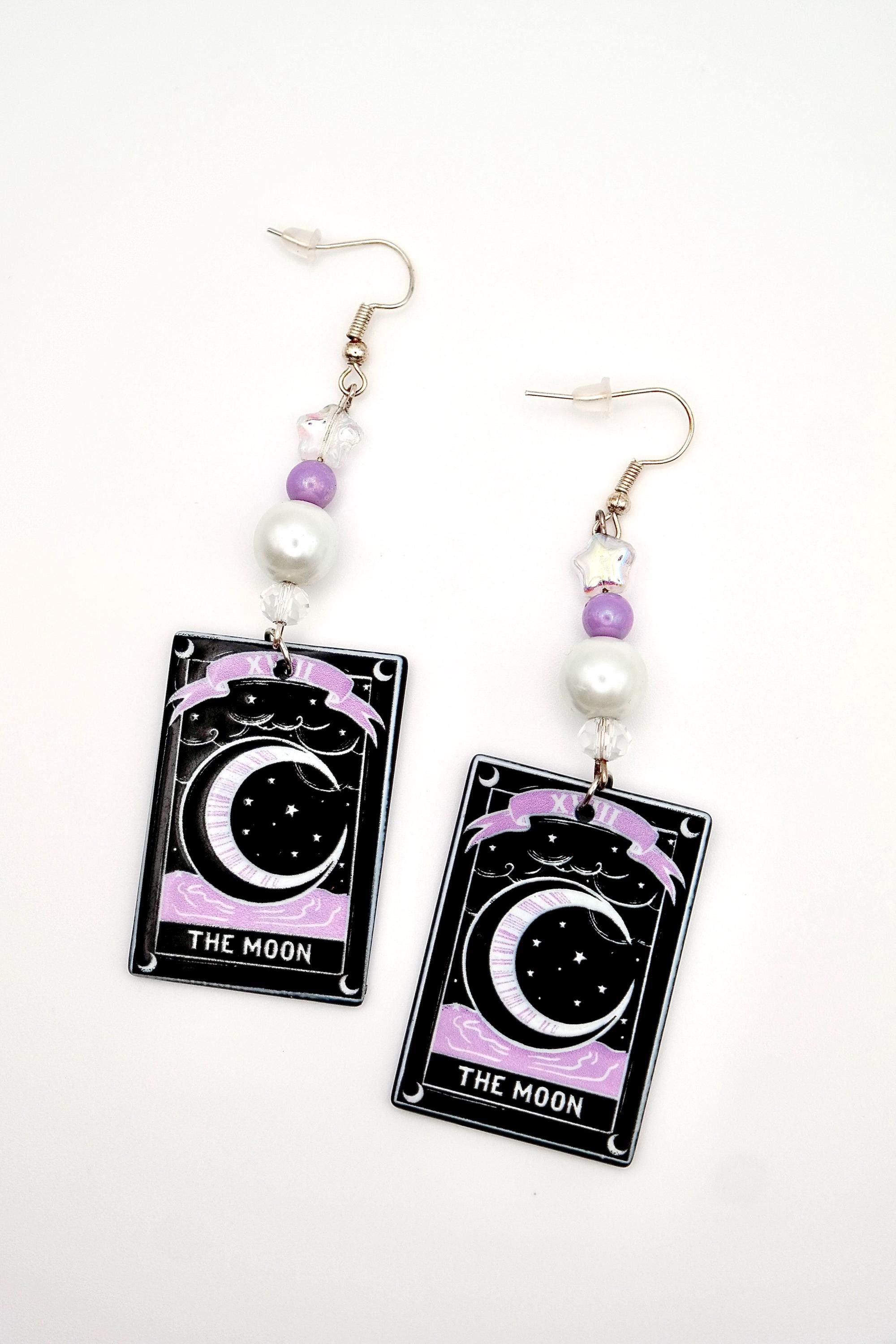 Handmade Witchy Black & Lavender Earrings Size ONE SIZE - 7 Thumbnail