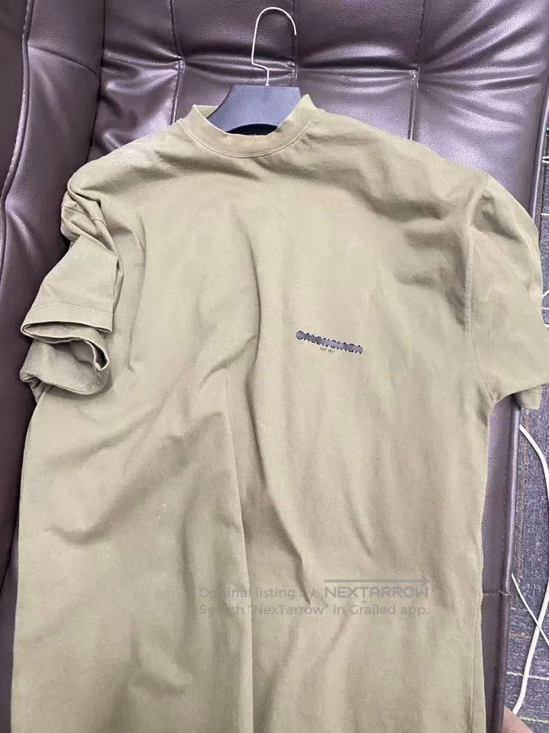 Balenciaga Balenciaga Strikethrough Short Sleeve T-shirt, Olive Green Size US S / EU 44-46 / 1 - 1 Thumbnail