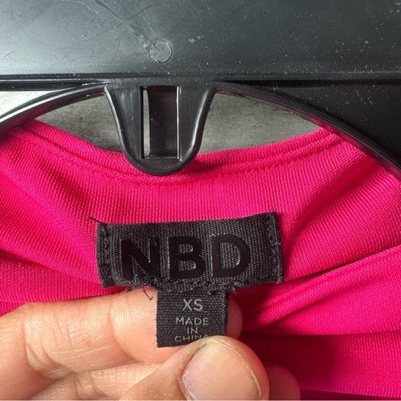 NBD New NBD Women's Pink Tie-Front Top Sz XS Size XS / US 0-2 / IT 36-38 - 2 Thumbnail
