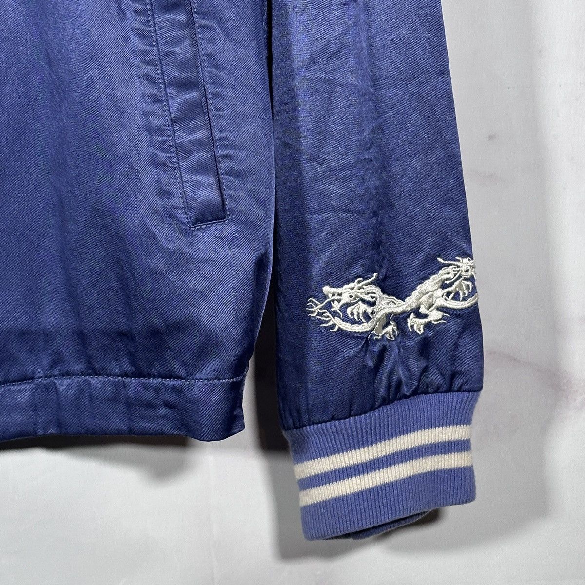 Needles Purple Satin Varsity Zip-Up Jacket Size US S / EU 44-46 / 1 - 2 Thumbnail